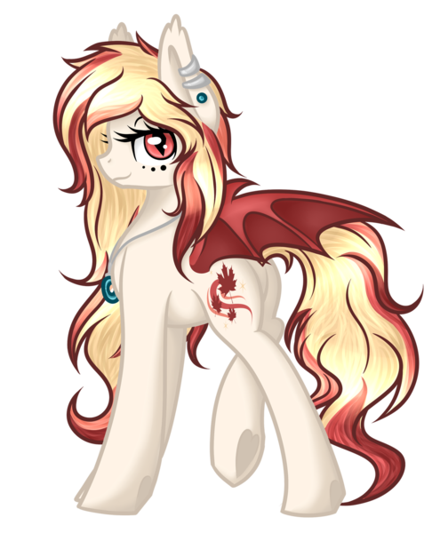 Size: 1024x1241 | Tagged: safe, artist:blocksy-art, derpibooru import, oc, oc:autumn cast, bat pony, pony, female, mare, simple background, solo, transparent background