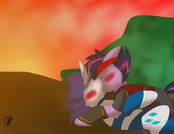 Size: 3300x2550 | Tagged: safe, artist:neaaaaah, derpibooru import, rarity, twilight sparkle, pony, unicorn, blushing, female, kissing, kitana, lesbian, liu kang, mortal kombat, rarilight, shipping, unicorn twilight