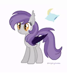 Size: 690x750 | Tagged: safe, artist:nightydream, derpibooru import, oc, oc:night dream, bat pony, pony, female, mare, simple background, solo, white background