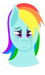 Size: 1807x3000 | Tagged: safe, artist:alltimemine, derpibooru import, rainbow dash, pegasus, pony, bust, crying, female, lineless, looking at you, mare, portrait, simple background, smiling, solo, tears of joy, transparent background