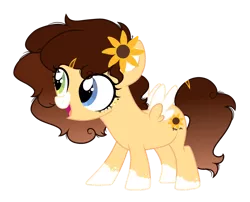 Size: 1280x1035 | Tagged: safe, artist:kokoaponyartist, derpibooru import, oc, oc:sunny seed, pegasus, pony, female, filly, heterochromia, simple background, solo, transparent background, two toned wings, wings