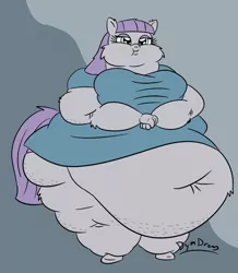 Size: 1115x1280 | Tagged: anthro, artist:slimdym, belly, belly button, big belly, bingo wings, breasts, cankles, cellulite, derpibooru import, double chin, fat, female, maud pie, maud pudge, midriff, morbidly obese, obese, simple background, solo, solo female, suggestive