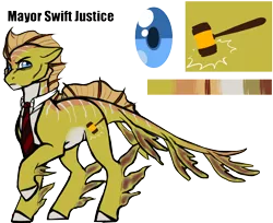Size: 2052x1677 | Tagged: artist:theecchiqueen, derpibooru import, male, necktie, oc, oc:swift justice, reference sheet, safe, sea pony, serious, serious face, simple background, solo, stallion, transparent background, unofficial characters only