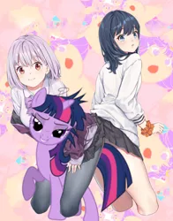 Size: 1000x1278 | Tagged: artist needed, source needed, suggestive, derpibooru import, twilight sparkle, pony, akane shinjou, anime, cute, drunk, drunk twilight, patchouli knowledge, rikka takarada, ssss.gridman, touhou