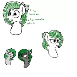 Size: 4500x4500 | Tagged: safe, artist:rosebush, derpibooru import, oc, oc:arbor, oc:minus, unofficial characters only, pony, absurd resolution, angry, annoyed, bow, eyebrow wiggle, eyeshadow, gender swap potion, lipstick, makeup, no context, rule 63, scared, sketch, sketch dump, unamused