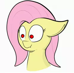 Size: 4539x4489 | Tagged: safe, artist:waffletheheadmare, derpibooru import, fluttershy, bat pony, pony, absurd resolution, bat ponified, flutterbat, race swap, red eyes, simple background, smiling, solo