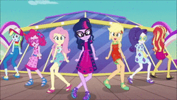 Size: 854x480 | Tagged: safe, derpibooru import, edit, edited screencap, editor:someguy845, screencap, sound edit, applejack, fluttershy, pinkie pie, rainbow dash, rarity, sci-twi, sunset shimmer, twilight sparkle, equestria girls, equestria girls series, i'm on a yacht, spoiler:eqg series (season 2), alternate hairstyle, animated, baseball cap, blinking, blouse, butt shake, cap, clothes, crossed legs, cruise outfit, cruise ship, cute, dancing, dashabetes, diapinkes, dress, eyes closed, eyeshadow, feet, female, freckles, glasses, hat, heart glasses, heart shaped glasses, humane five, humane seven, humane six, jackabetes, looking at you, makeup, music, pants, raribetes, sandals, sexy, sexy egghead, shimmerbetes, shimmy, shorts, shyabetes, skirt, sound, stupid sexy fluttershy, stupid sexy rarity, sunglasses, sunset shimmy, sunsex shimmer, tanktop, twiabetes, webm