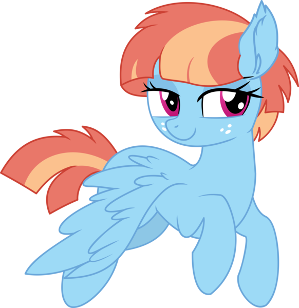 Size: 5928x6112 | Tagged: safe, artist:aureai-sketches, artist:cyanlightning, derpibooru import, windy whistles, pegasus, pony, .svg available, absurd resolution, cute, female, flying, freckles, lidded eyes, mare, simple background, smiling, transparent background, vector, windybetes