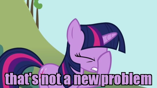 Size: 640x360 | Tagged: safe, derpibooru import, edit, edited screencap, screencap, twilight sparkle, pony, applebuck season, caption, eyes closed, facehoof, get, gritted teeth, image macro, purple text, reaction image, solo, text