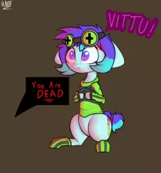 Size: 2804x3000 | Tagged: safe, artist:claudearts, derpibooru import, oc, oc:raven mcchippy, unofficial characters only, pony, clothes, finnish text, socks, solo, striped socks, vulgar