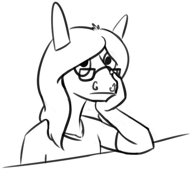 Size: 630x565 | Tagged: safe, artist:tempusfidgets, deleted from derpibooru, derpibooru import, oc, oc:tempus fidgets, unofficial characters only, anthro, earth pony, black and white, glasses, grayscale, male, monochrome, simple background, solo, thinking, white background