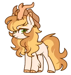 Size: 1212x1288 | Tagged: artist:unicorn-mutual, derpibooru import, hat, hybrid, interspecies offspring, kirin, magical lesbian spawn, male, oc, offspring, parent:applejack, parent:autumn blaze, parents:autumnjack, safe, simple background, solo, transparent background