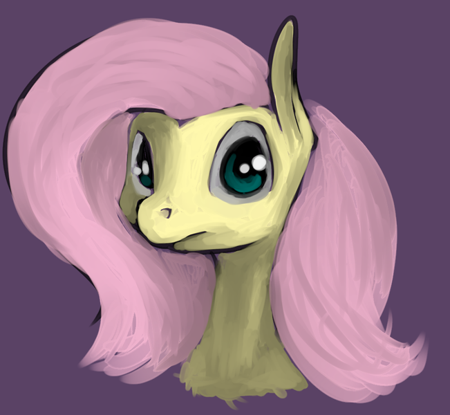 Size: 994x916 | Tagged: safe, artist:tempusfidgets, deleted from derpibooru, derpibooru import, fluttershy, pegasus, pony, bust, female, simple background, solo