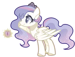 Size: 1304x1004 | Tagged: safe, artist:jxst-alexa, derpibooru import, oc, pegasus, pony, crown, female, jewelry, magical lesbian spawn, mare, offspring, parent:fluttershy, parent:princess celestia, parents:flutterlestia, regalia, simple background, solo, transparent background