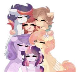 Size: 3581x3315 | Tagged: safe, artist:moon-rose-rosie, derpibooru import, oc, oc:celestial moon, oc:chocolate sprinkles, oc:crystal, oc:daniel, oc:magnolia, oc:shining ray, unofficial characters only, dracony, dragon, hybrid, pegasus, pony, unicorn, female, interspecies offspring, magical lesbian spawn, male, mare, offspring, parent:applejack, parent:bulk biceps, parent:caramel, parent:cheese sandwich, parent:fluttershy, parent:pinkie pie, parent:rainbow dash, parent:rarity, parent:soarin', parent:spike, parent:spitfire, parent:twilight sparkle, parents:carajack, parents:cheesepie, parents:flutterbulk, parents:soarinfire, parents:sparity, parents:twidash, simple background, stallion, transparent background