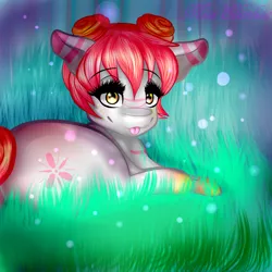 Size: 3026x3026 | Tagged: safe, artist:missclarlisa, derpibooru import, oc, unofficial characters only, anthro, cute, forest, glow, grey pony, night, thick