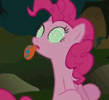 Size: 109x100 | Tagged: safe, derpibooru import, screencap, pinkie pie, pony, bridle gossip, animated, cropped, gif, gif for breezies, picture for breezies, poison joke, solo, spitty pie