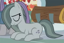 Size: 1000x674 | Tagged: safe, derpibooru import, screencap, marble pie, maud pie, pony, best gift ever, female, mare, pie sisters, sad, siblings, sisters, solo focus, sugarcube corner