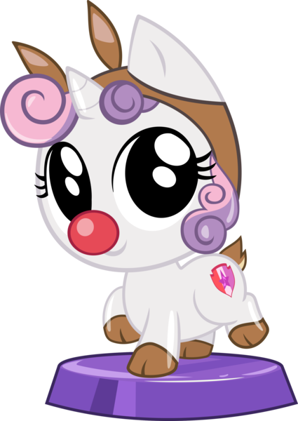 Size: 2436x3436 | Tagged: safe, artist:phucknuckl, derpibooru import, sweetie belle, pony, my little pocket ponies, animal costume, clothes, costume, cute, diasweetes, female, pocket ponies, red nose, reindeer costume, simple background, sleigh bell sweetie belle, sleigh belle, solo, transparent background, vector