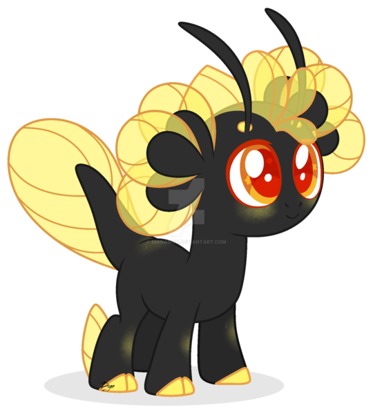 Size: 1600x1778 | Tagged: safe, artist:dianamur, derpibooru import, oc, unofficial characters only, original species, pony, deviantart watermark, female, obtrusive watermark, simple background, solo, starry eyes, transparent background, watermark, wingding eyes