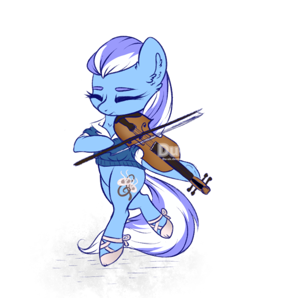 Size: 652x674 | Tagged: safe, artist:du-sk, derpibooru import, oc, oc:chrysanthemum, earth pony, pony, bipedal, clothes, female, mare, musical instrument, shoes, simple background, solo, sweater, transparent background, violin