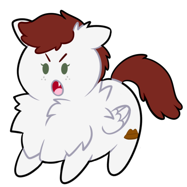 Size: 1675x1672 | Tagged: safe, artist:scarlet-spectrum, derpibooru import, oc, oc:graph travel, unofficial characters only, pegasus, pony, :o, >:o, angry, chest fluff, cute, ear fluff, fangs, female, fluffy, freckles, glare, mare, open mouth, shoulder fluff, simple background, solo, transparent background