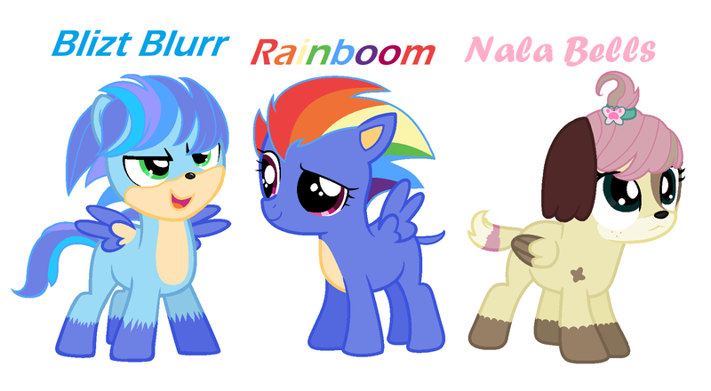 Size: 1798x988 | Tagged: safe, artist:bunearystuffle, derpibooru import, oc, oc:blitz blurr, oc:nala bells, oc:rainboom, unofficial characters only, hybrid, base used, image, interspecies offspring, multicolored hair, next generation, offspring, parent:digby, parent:fluttershy, parent:rainbow dash, parent:sonic the hedgehog, parents:sonicdash, paw prints, png, rainbow hair, sonic the hedgehog, sonic the hedgehog (series)