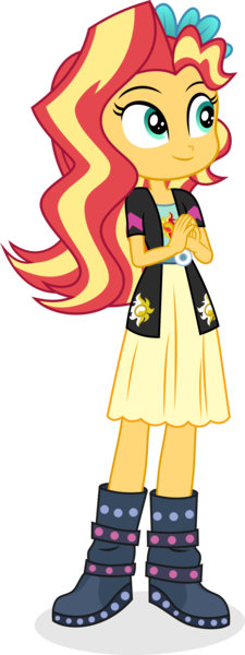 Size: 1257x3359 | Tagged: safe, artist:punzil504, derpibooru import, sunset shimmer, equestria girls, boots, clothes, cute, cutie mark, cutie mark on clothes, female, filly, filly sunset shimmer, freshman, high res, shimmerbetes, shoes, simple background, skirt, solo, transparent background, younger, younger sunset