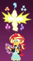 Size: 328x602 | Tagged: safe, artist:sapphiregamgee, derpibooru import, sunset shimmer, equestria girls, friendship games, cropped, daydream shimmer, implied humane six