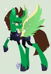 Size: 1836x2651 | Tagged: alicorn, alicorn oc, alternate hairstyle, armor, artist:donnie-moon, derpibooru import, eye scar, horn, hypnosis, hypnotized, implied tempest shadow, my little pony: the movie, oc, oc:frost d. tart, safe, scar, wings