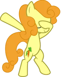 Size: 813x1024 | Tagged: safe, artist:uigsyvigvusy, artist:wissle, derpibooru import, carrot top, golden harvest, earth pony, pony, bipedal, covering eyes, cute, cutie top, dab, eyes closed, facehoof, female, mare, simple background, smiling, solo, trace, transparent background, vector