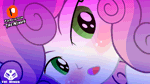 Size: 640x360 | Tagged: questionable, artist:theminus, derpibooru import, sweetie belle, equestria girls, advertisement, animated, blushing, eye, eyes, foalcon, gif, implied sex, patreon, patreon logo, patreon preview, solo