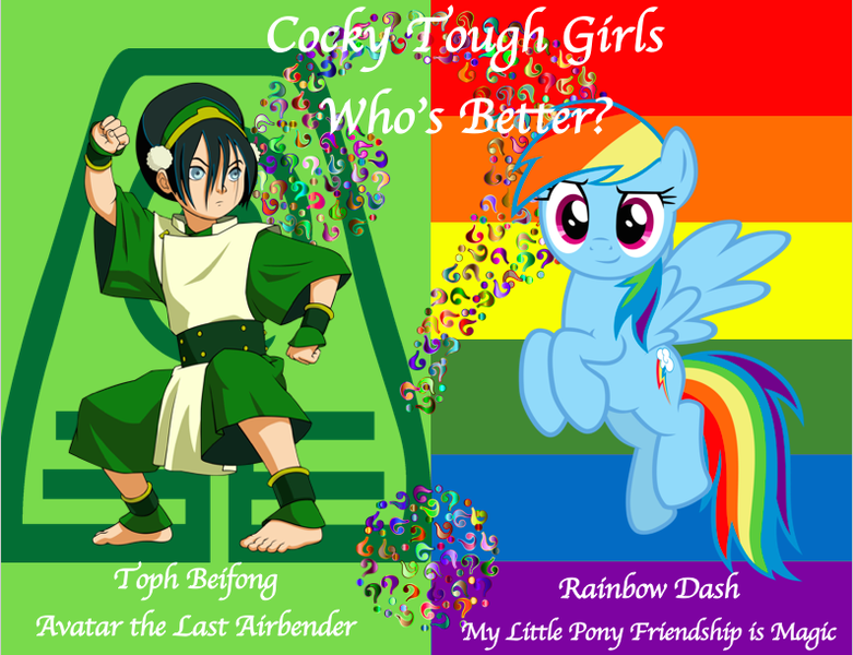 1550568 Artist Emeraldoftheocean Avatar The Last Airbender Derpibooru Import Pony Rainbow Dash Safe Toph Bei Fong Twibooru