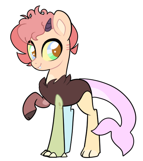 Size: 470x530 | Tagged: artist:spectrumnightyt, derpibooru import, draconequus, interspecies offspring, male, oc, oc:peach pie, offspring, parent:discord, parent:pinkie pie, parents:discopie, safe, simple background, solo, transparent background