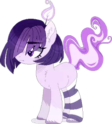 Size: 382x422 | Tagged: safe, artist:s1nb0y, derpibooru import, oc, ponified, unofficial characters only, earth pony, pony, augmented tail, blackberry cookie, clothes, cookie run, female, mare, simple background, socks, solo, striped socks, transparent background