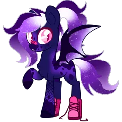 Size: 528x528 | Tagged: safe, artist:unicorn-mutual, derpibooru import, oc, oc:starry, bat pony, pony, clothes, female, mare, shoes, simple background, solo, transparent background