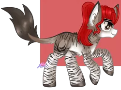 Size: 4538x3402 | Tagged: artist:daringashia, derpibooru import, donkey, fallout equestria, female, hybrid, oc, oc:mikaella, safe, solo, unofficial characters only, zebra, zebroid, zonkey