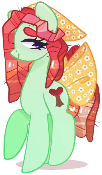 Size: 747x1280 | Tagged: safe, artist:euphoriapony, derpibooru import, tree hugger, pony, beanbrows, bow, cute, eyebrows, female, huggerbetes, mare, profile, simple background, solo, tail bow, transparent background