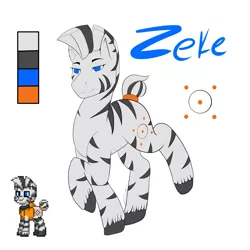 Size: 3000x3000 | Tagged: safe, artist:kensynvalkry, derpibooru import, oc, oc:zeke, pony, zebra, pony town, male, reference sheet, stallion, zebra oc