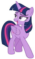 Size: 4165x6978 | Tagged: safe, artist:estories, derpibooru import, twilight sparkle, twilight sparkle (alicorn), alicorn, pony, absurd resolution, female, lidded eyes, mare, simple background, smiling, smug, solo, transparent background, vector