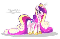 Size: 1872x1215 | Tagged: safe, artist:elementbases, artist:iheyyasyfox, derpibooru import, princess cadance, alicorn, pony, alternate design, base used, hoof shoes, simple background, smiling, solo, sparkles, transparent background