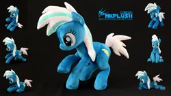 Size: 4800x2700 | Tagged: safe, artist:nekokevin, derpibooru import, oc, oc:quillpen, unofficial characters only, earth pony, pony, female, irl, mare, photo, plushie, posable, prone, raised hoof, sitting, solo, standing