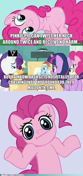 Size: 500x1058 | Tagged: applejack, bed, cartoon physics, derpibooru import, edit, edited screencap, fluttershy, hospital, impossible, mane six, pinkie being pinkie, pinkie pie, ponyville hospital, rainbow dash, rarity, read it and weep, safe, screencap, shrug, shrugpony, text, twilight sparkle