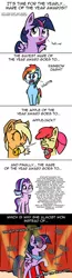 Size: 1290x4981 | Tagged: safe, artist:artiks, derpibooru import, apple bloom, applejack, rainbow dash, starlight glimmer, twilight sparkle, twilight sparkle (alicorn), alicorn, earth pony, pegasus, pony, unicorn, bait and switch, blushing, carpet, comic, feather boa, i'm pancake, looking at you, medal, narcissism, red carpet, sunglasses, videogamedunkey