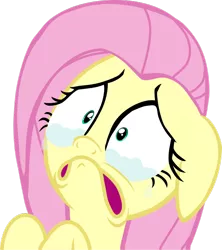 Size: 842x949 | Tagged: safe, derpibooru import, fluttershy, pony, filli vanilli, crying, devastation, floppy ears, heartbreak, sad, simple background, solo, teary eyes, transparent background