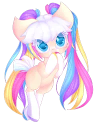 Size: 768x999 | Tagged: safe, artist:miniaru, derpibooru import, oc, oc:funfetti, unofficial characters only, earth pony, pony, female, pigtails, solo