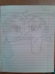 Size: 605x807 | Tagged: safe, artist:terminalhash, derpibooru import, oc, oc:ashthedemon, oc:rouzfirecarrot, unofficial characters only, pony, bed, bedroom, female, lined paper, male, mare, oc x oc, shipping, sketch, stallion, traditional art