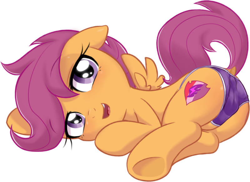 Size: 1604x1167 | Tagged: questionable, alternate version, artist:pestil, derpibooru import, scootaloo, pegasus, pony, art pack:pantiepalooza2, adorasexy, anatomically correct, art pack, blushing, cameltoe, clothes, crotchboobs, cute, cute porn, cutealoo, cutie mark, delicious flat crotch, dock, female, filly, floppy ears, foalcon, looking at you, nudity, open mouth, panties, purple underwear, sexy, simple background, solo, solo female, teats, the cmc's cutie marks, transparent background, underhoof, underwear, vulva