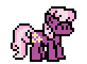 Size: 123x90 | Tagged: safe, artist:mega-poneo, derpibooru import, cheerilee, pony, eyes closed, happy, megaman, megapony, pixel art, simple background, solo, sprite, transparent background, video game