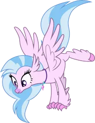 Size: 3000x3900 | Tagged: .ai available, artist:cloudyglow, balancing, classical hippogriff, cute, derpibooru import, diastreamies, female, high res, hippogriff, safe, silverstream, simple background, solo, transparent background, vector, what lies beneath